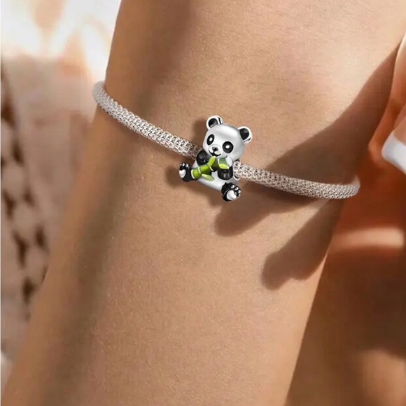 Panda Charm Holding Green Bamboo - Picture 4 of 11
